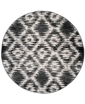 Safavieh Adirondack Ivory and Charcoal 6' x 6' Round Area Rug