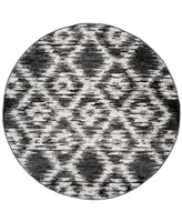 Safavieh Adirondack Ivory and Charcoal 6' x 6' Round Area Rug