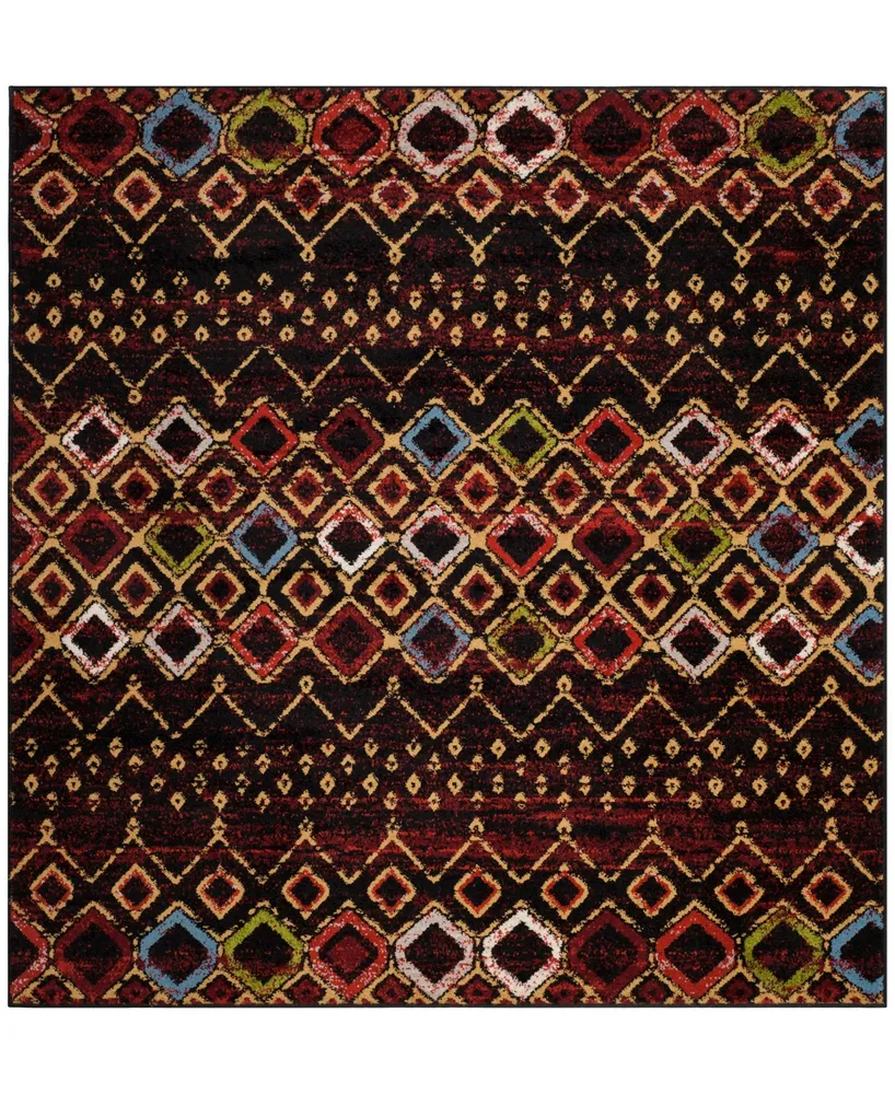 Safavieh Amsterdam AMS108 and Multi 6'7" x 6'7" Square Outdoor Area Rug