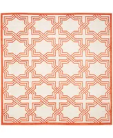 Safavieh Amherst AMT413 Ivory and Orange 7' x 7' Square Area Rug