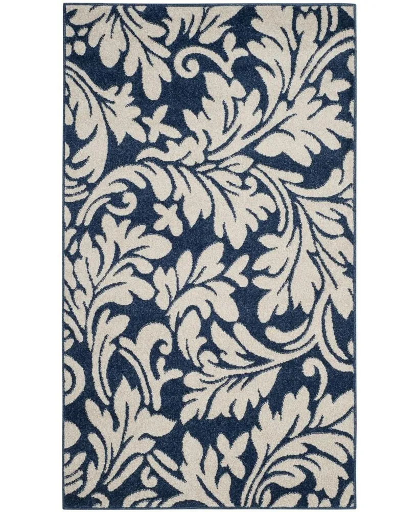 Safavieh Amherst AMT425 Navy and Ivory 3' x 5' Area Rug