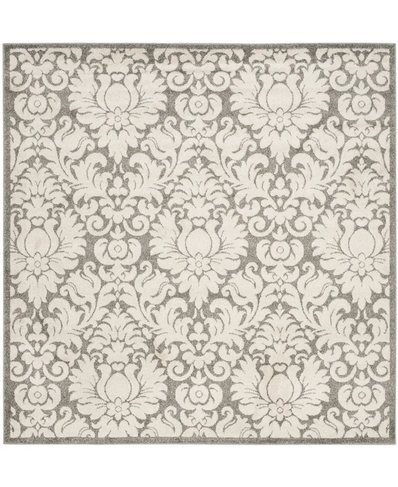 Safavieh Amherst AMT427 Dark Gray and Beige 7' x 7' Square Area Rug