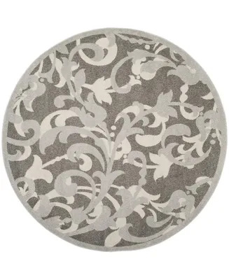 Safavieh Amherst AMT428 Gray and Light Gray 7' x 7' Round Area Rug