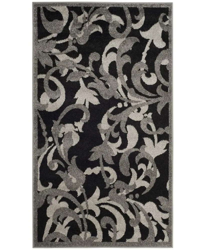 Safavieh Amherst AMT428 Anthracite and Light Gray 3' x 5' Area Rug