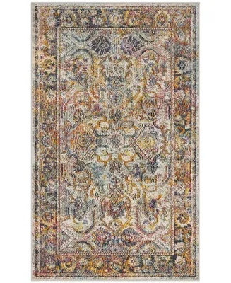 Safavieh Crystal CRS504 Light Blue and Orange 3' x 5' Area Rug