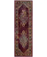 Safavieh Crystal CRS508 Ruby and Navy 2'2" x 7' Runner Area Rug