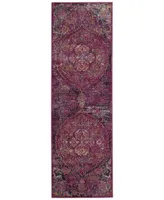 Safavieh Crystal CRS512 Fuchsia and Purple 2'2" x 7' Runner Area Rug