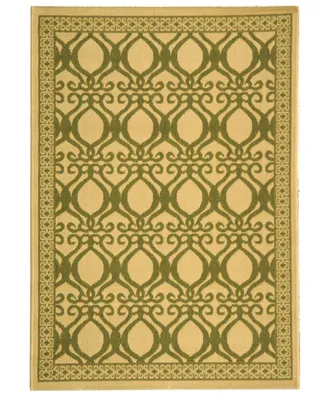 Safavieh Courtyard CY3040 Natural and Olive 4' x 5'7" Outdoor Area Rug
