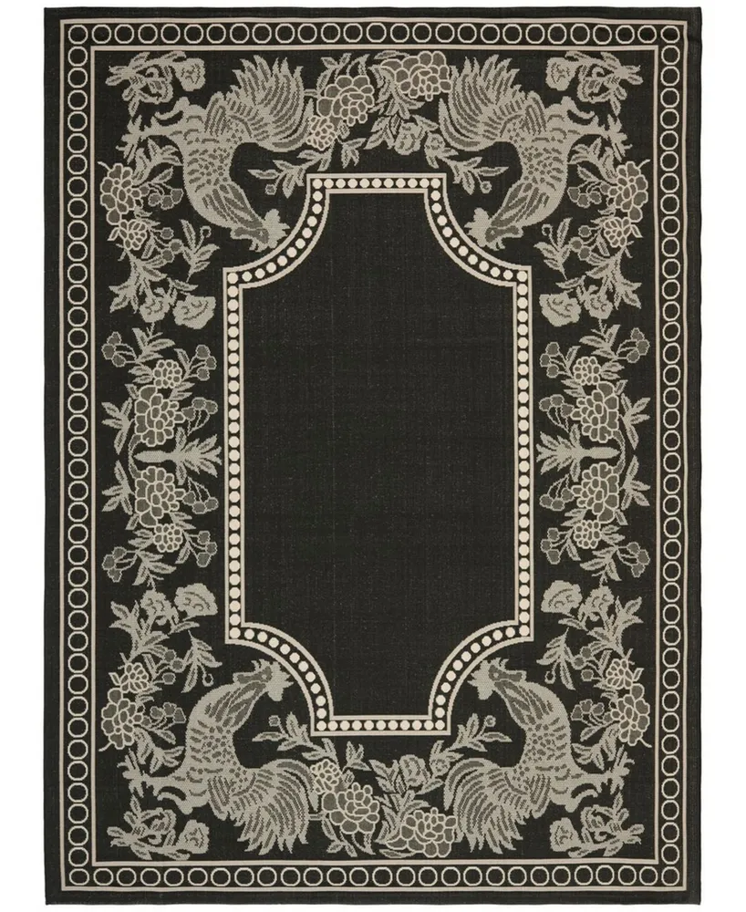 Safavieh Courtyard CY3305 Black and Sand 8' x 11' Sisal Weave Outdoor Area Rug