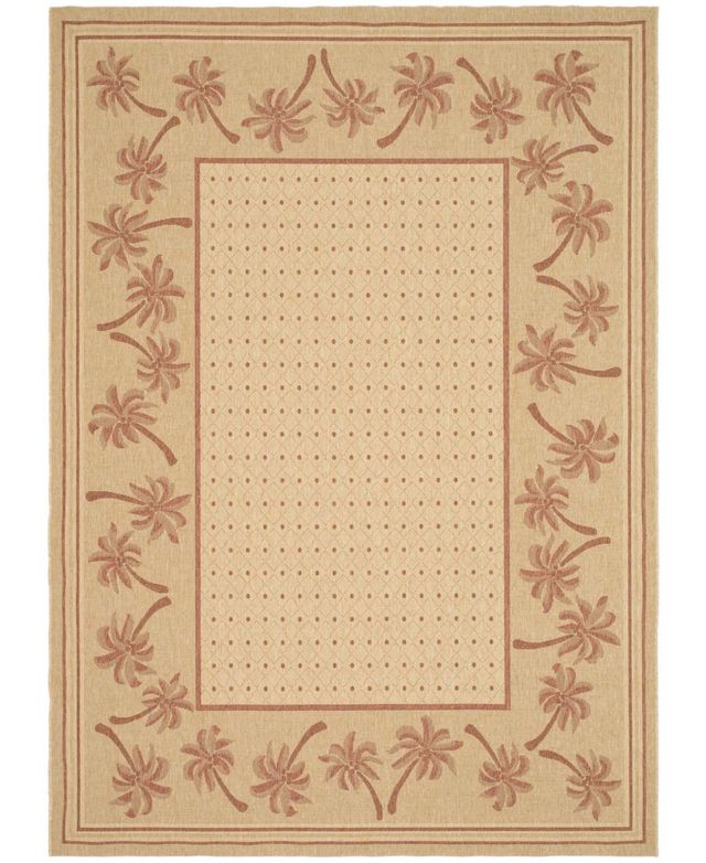 Safavieh Courtyard CY5148 Ivory and Rust 8' x 11' Sisal Weave Outdoor Area Rug