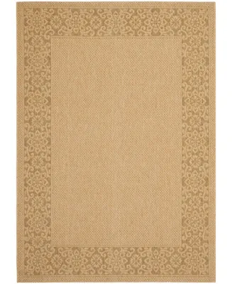 Safavieh Courtyard CY6011 Natural and Gold 5'3" x 7'7" Sisal Weave Outdoor Area Rug