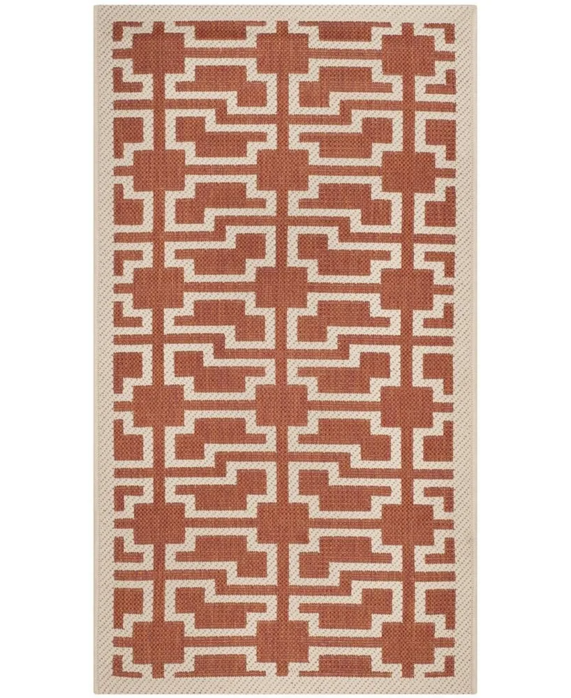 Safavieh Courtyard CY6015 Terracotta and Beige 2' x 3'7" Outdoor Area Rug