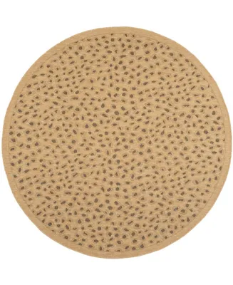 Safavieh Courtyard CY6104 Natural and Gold 6'7" x 6'7" Round Outdoor Area Rug