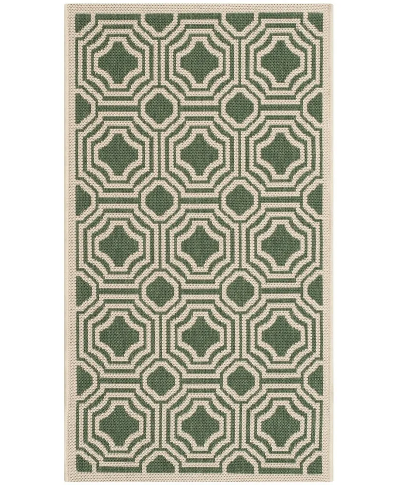 Safavieh Courtyard CY6112 Dark Green and Beige 2' x 3'7" Outdoor Area Rug