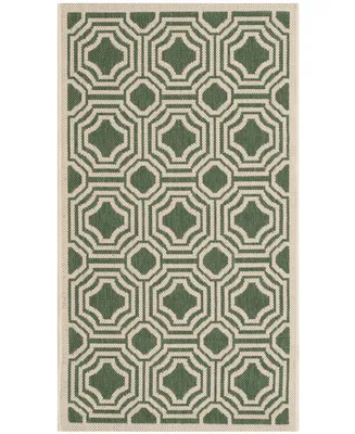 Safavieh Courtyard CY6112 Dark Green and Beige 2' x 3'7" Outdoor Area Rug