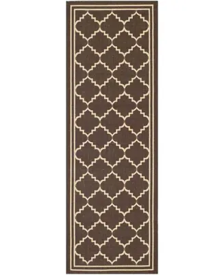 Safavieh Courtyard CY6889 Chocolate and Cream 2'3" x 6'7" Sisal Weave Runner Outdoor Area Rug