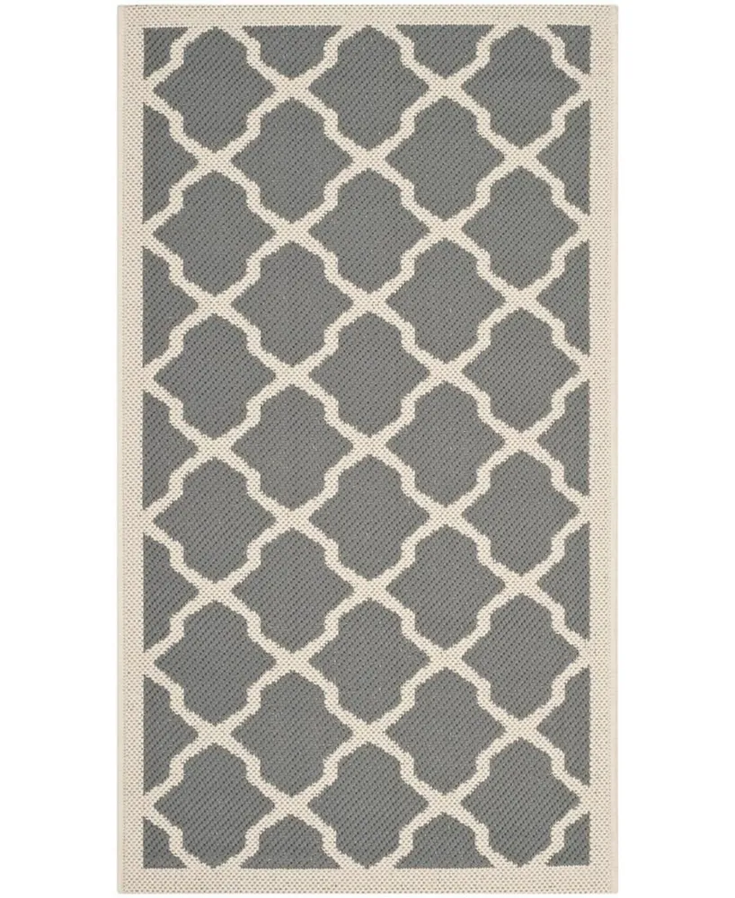 Safavieh Courtyard CY6903 Anthracite and Beige 2' x 3'7" Sisal Weave Outdoor Area Rug