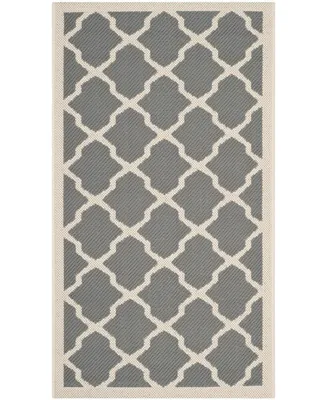 Safavieh Courtyard CY6903 Anthracite and Beige 2' x 3'7" Sisal Weave Outdoor Area Rug