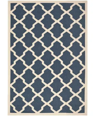 Safavieh Courtyard CY6903 Navy and Beige 5'3" x 7'7" Sisal Weave Outdoor Area Rug