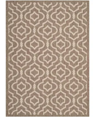 Safavieh Courtyard CY6926 Brown and Bone 4' x 5'7" Sisal Weave Outdoor Area Rug