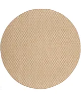 Safavieh Courtyard CY8653 Natural and Cream 6'7" x 6'7" Sisal Weave Round Outdoor Area Rug