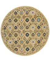 Safavieh Evoke EVK210 Gold and Ivory 6'7" x 6'7" Round Area Rug