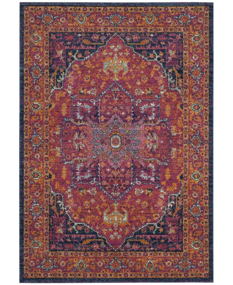 Safavieh Evoke EVK275 Fuchsia and Orange 5'1" x 7'6" Area Rug