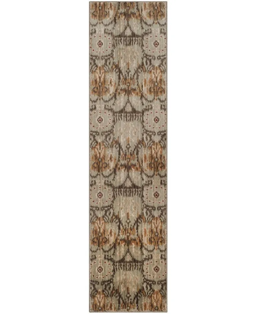 Safavieh Infinity INF553 Green and Brown 2' x 8' Runner Area Rug