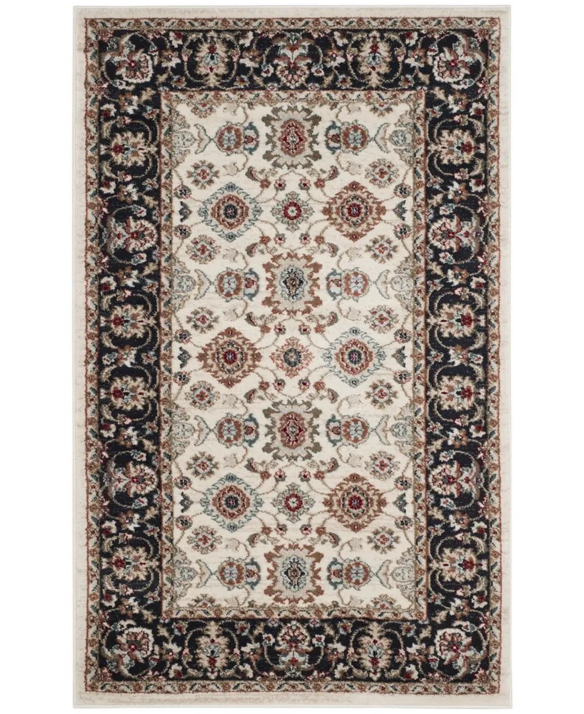 Safavieh Lyndhurst LNH332 Cream and Navy 3'3" x 5'3" Area Rug