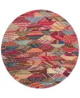 Safavieh Monaco MNC245 Multi 6'7" x 6'7" Round Area Rug