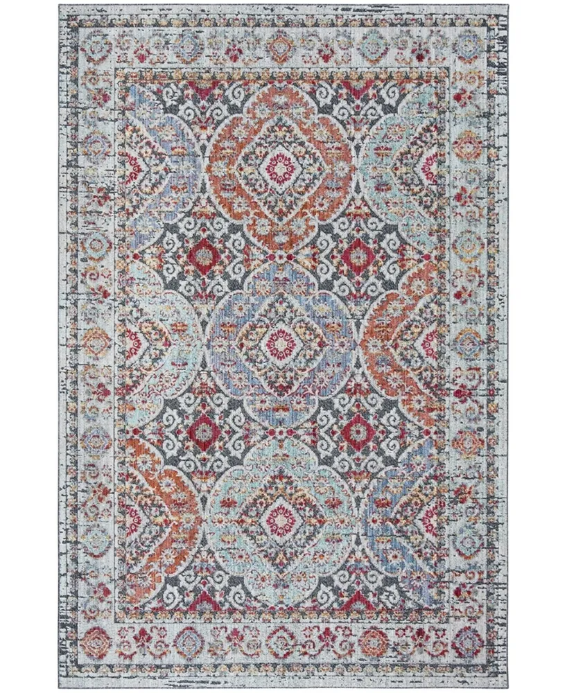 Safavieh Provance PRV185 Light Gray and Black 5'3" x 7'6" Area Rug