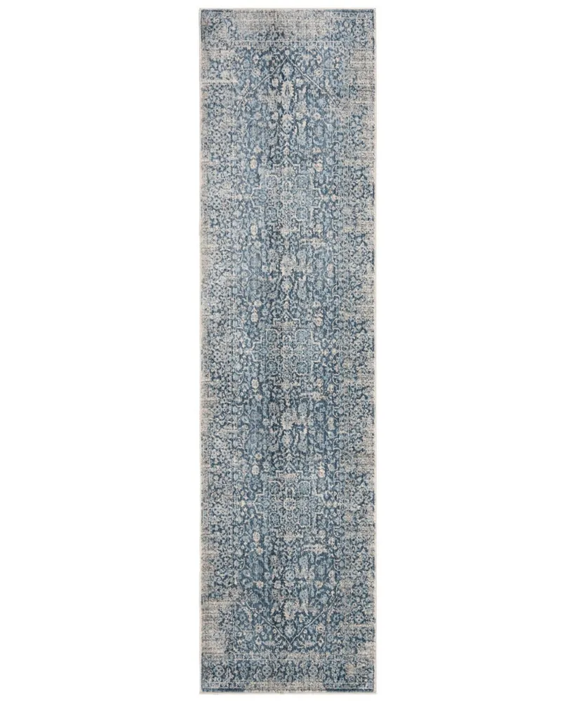 Safavieh Vintage Persian VTP484 Blue and Ivory 2'2" x 8' Runner Area Rug