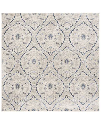 Safavieh Brentwood BNT860 Light Gray and Blue 6'7" x 6'7" Square Area Rug