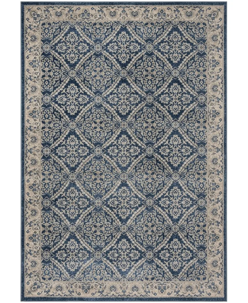 Safavieh Brentwood BNT863 Navy and Creme 5'3" x 7'6" Area Rug