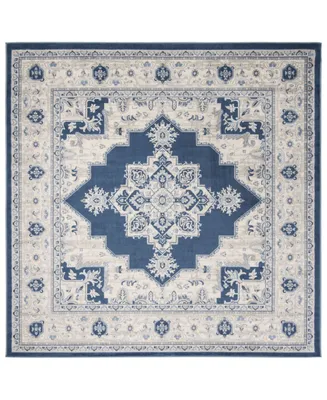 Safavieh Brentwood BNT865 Navy and Creme 6'7" x 6'7" Square Area Rug