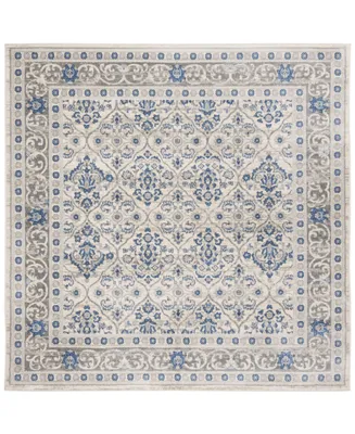 Safavieh Brentwood BNT870 Light Gray and Blue 6'7" x 6'7" Square Area Rug