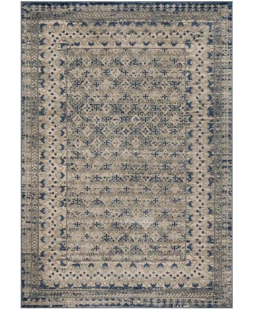 Safavieh Brentwood BNT899 Light Gray and Blue 5'3" x 7'6" Area Rug