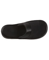 Isotoner Women's Microterry Satin Trim Wider Width Slide Slippers