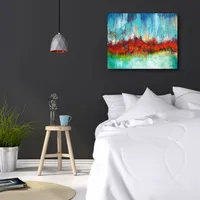 Courtside Market River of Flame Gallery-Wrapped Canvas Wall Art - 16" x 20"