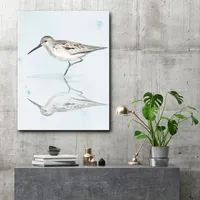 Courtside Market Sandpiper Reflections Ii Gallery-Wrapped Canvas Wall Art - 18" x 24"