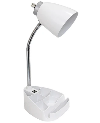 Limelight's Gooseneck Organizer Desk Lamp with iPad Tablet Stand Book Holder and Usb port