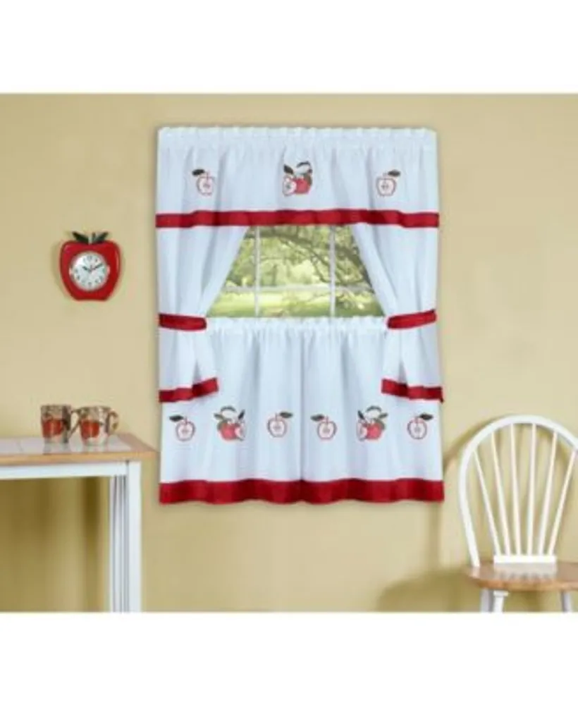 Achim Gala Embellished Cottage Window Curtains