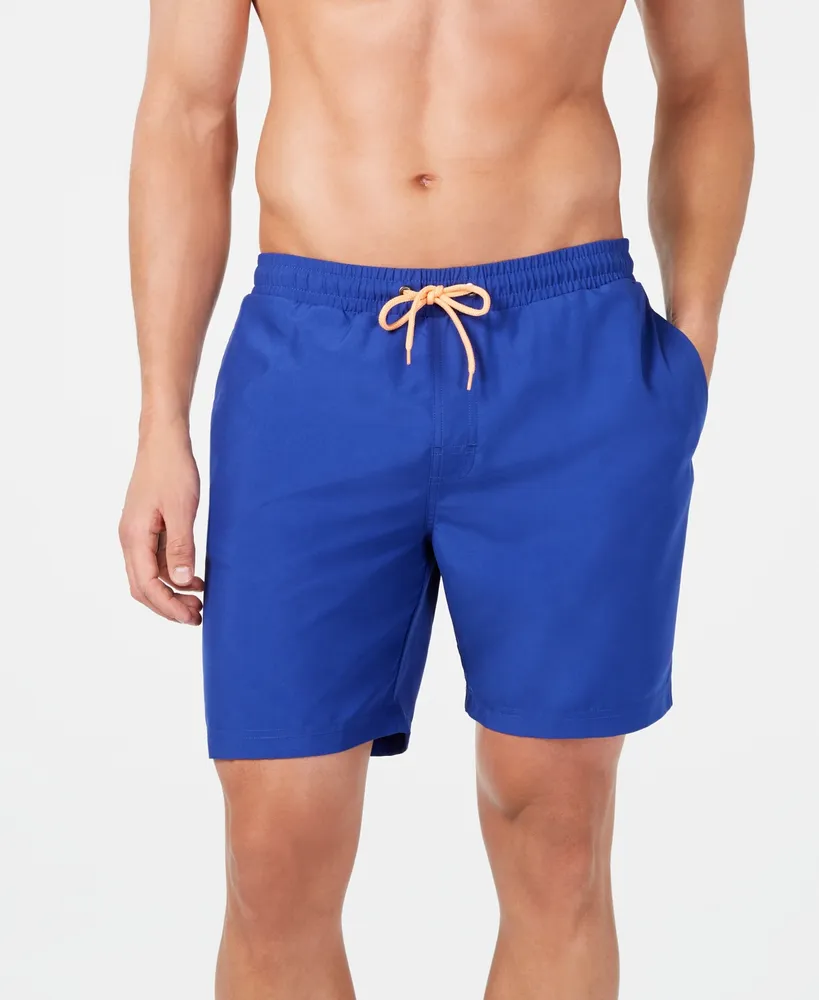 Club Room Men's Quick-Dry Performance Solid 7" Swim Trunks, Created for Macy's