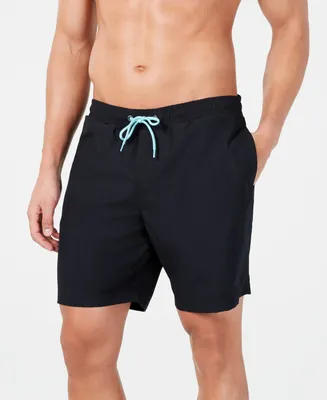 Club Room Men's Quick-Dry Performance Solid 7" Swim Trunks, Created for Macy's