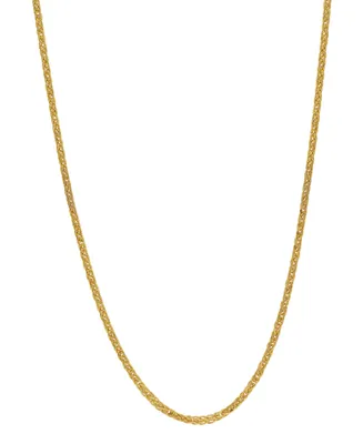 Wheat Link 24" Chain Necklace (1.3mm) in 18k Gold