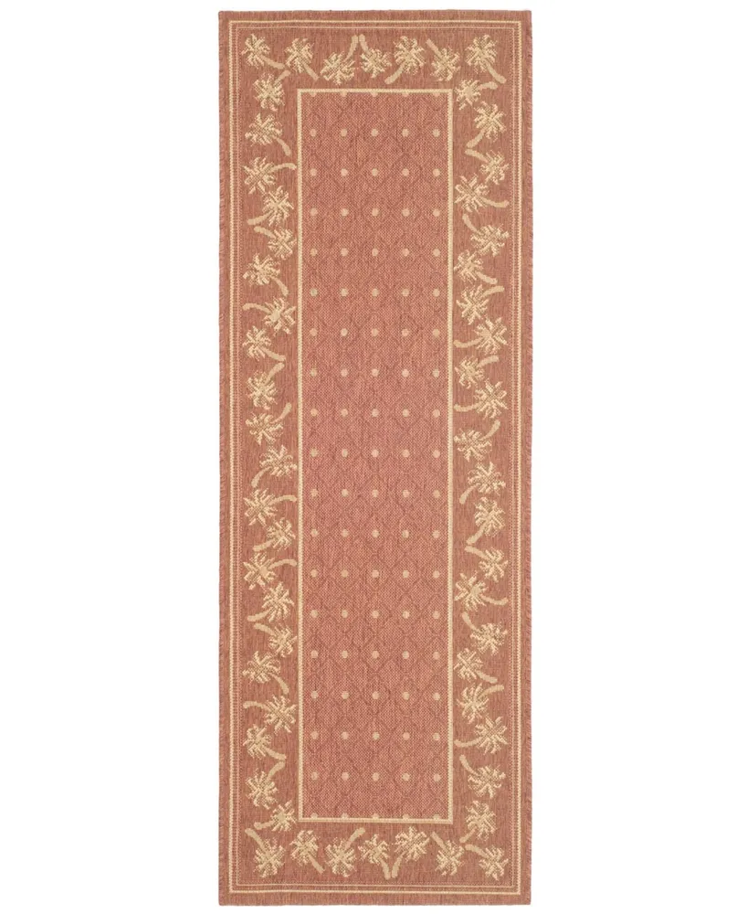 Safavieh Courtyard CY5148 Rust and Sand 2'7" x 5' Sisal Weave Outdoor Area Rug