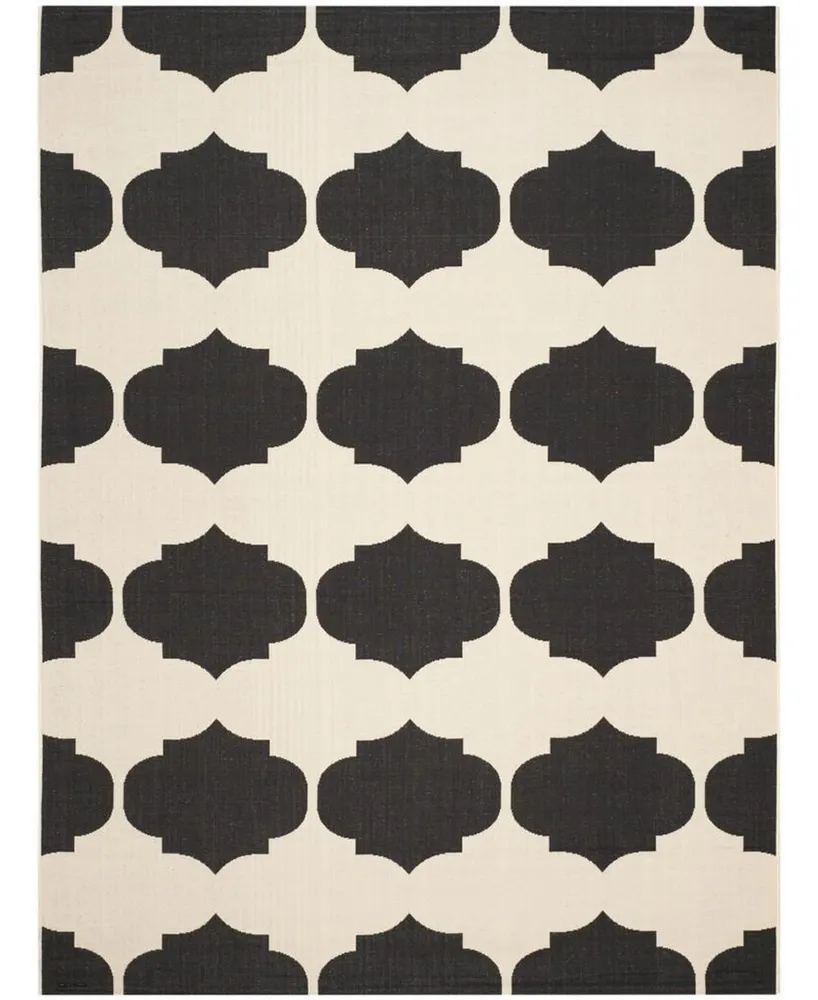 Safavieh Courtyard CY6162 Beige and Black 9' x 12' Sisal Weave Outdoor Area Rug