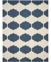 Safavieh Courtyard CY6162 Beige and Navy 9' x 12' Outdoor Area Rug