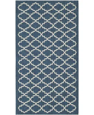 Safavieh Courtyard CY6919 Navy and Beige 2'7" x 5' Sisal Weave Outdoor Area Rug