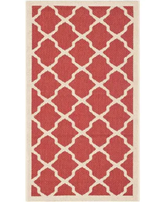 Safavieh Courtyard CY6903 Red and Bone 2'7" x 5' Sisal Weave Outdoor Area Rug